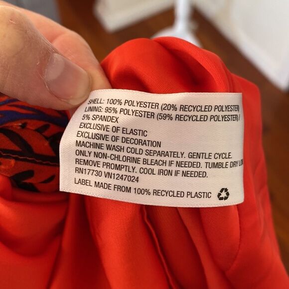 Alexis for Target Tropical Leaf Tie Strap Asymmetrical Dress Size XS - Picture 7 of 11